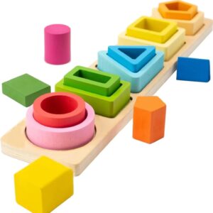 Kinder Holz Kategorie Stapel Spielzeug Bildung Farbe Form Klassifizierung Instru